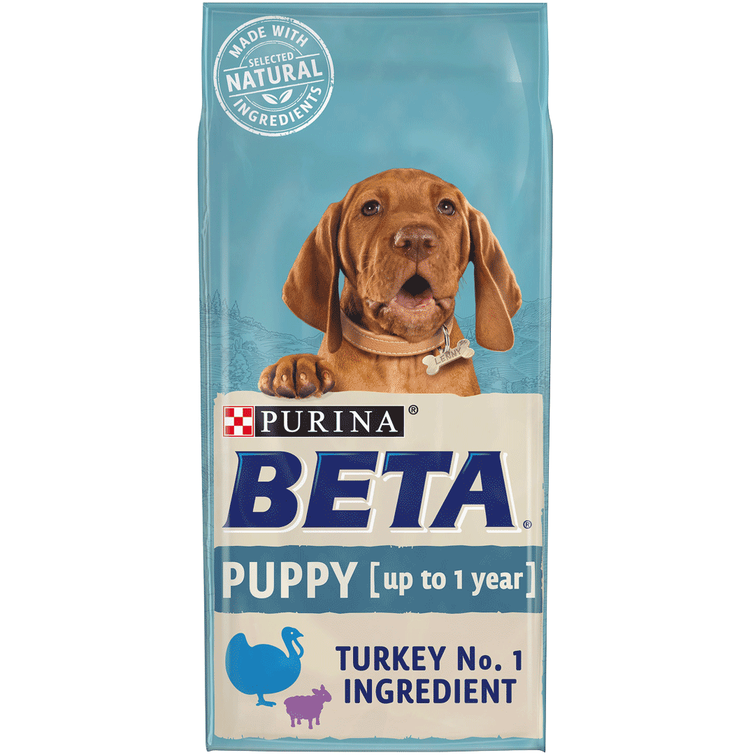 purina beta puppy food calories