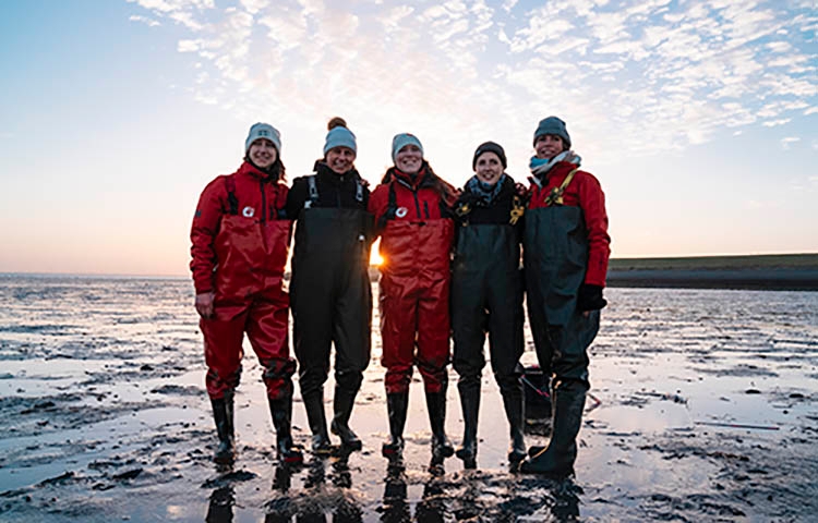 Kerstin Schmeiduch with Sea Rangers Service on site