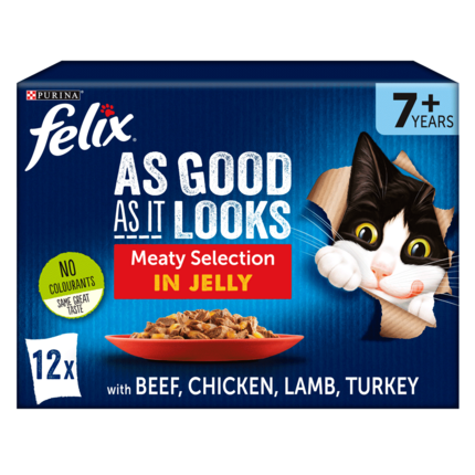 FELIX® As Good As it Looks 7+ Meaty Selection in Jelly Wet Cat Food