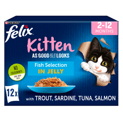FELIX® As Good As it Looks Kitten Fish Selection in Jelly Wet Cat Food