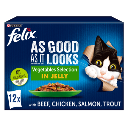 FELIX® As Good As it Looks Vegetable Selection in Jelly Wet Cat Food