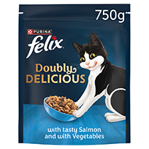 Felix Doubly Delicious with tasty Salmon and with Vegetables