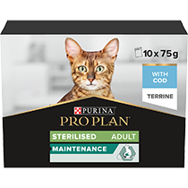 PRO PLAN® Adult Sterilised Maintenance Terrine with Cod Wet Cat Food 