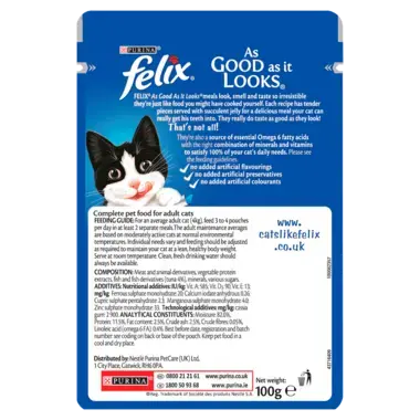 FELIX As Good As it Looks Tuna in Jelly Wet Cat Food