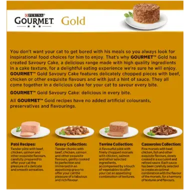 GOURMET® Gold Savoury Cake Meat and Fish Variety Wet Cat Food