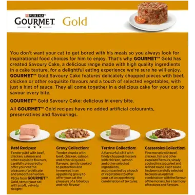 GOURMET® Gold Savoury Cake Meat and Veg Variety Wet Cat Food