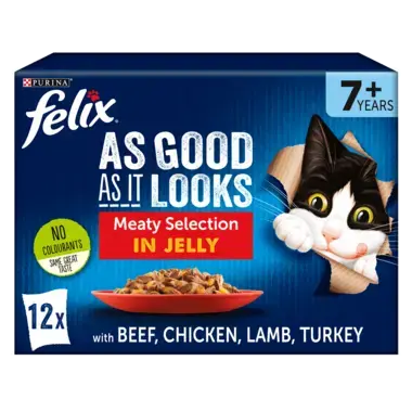 FELIX® As Good As it Looks 7+ Meaty Selection in Jelly Wet Cat Food