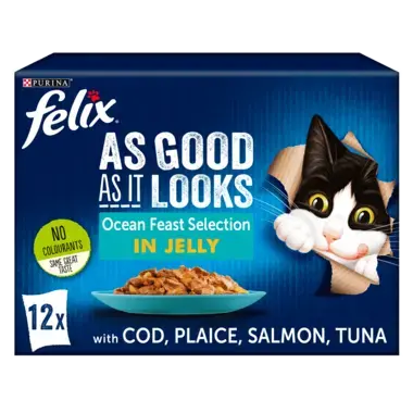 FELIX® As Good As it Looks Ocean Feasts in Jelly Wet Cat Food