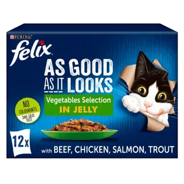 FELIX® As Good As it Looks Vegetable Selection in Jelly Wet Cat Food