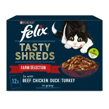 FELIX® Tasty Shreds Farm Selection Wet Cat Food