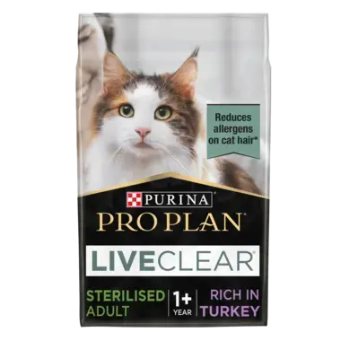PRO PLAN® Allergen Reducing Sterilised LIVECLEAR® Turkey Dry Cat Food