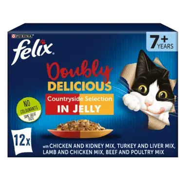 FELIX® Doubly Delicious 7+ Countryside Selection Wet Cat Food