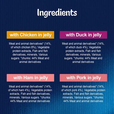 FELIX® As Good As it Looks Meaty Selection in Jelly (Chicken, Duck, Ham, Pork) Wet Cat Food