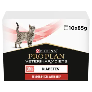 PRO PLAN® VETERINARY DIETS DM Diabetes Management with Beef Wet Cat Food Pouch