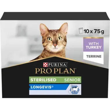 PRO PLAN® Senior 7+ Sterilised Turkey Terrine Wet Cat Food