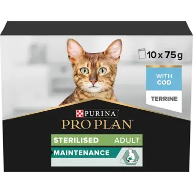 PRO PLAN® Adult Sterilised Maintenance Terrine with Cod Wet Cat Food 