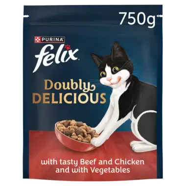 FELIX® Doubly Delicious Beef, Chicken & Vegetables Dry Cat Food