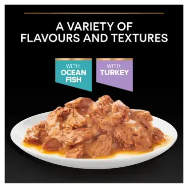 A variety of flavours and textures with Ocean Fish and Turkey